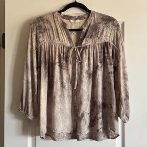 NWT Lovestitch Cosmic Love Tie Dye Peasant Blouse